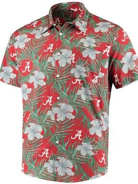 FOCO University of Alabama Crimson Tide Hawaiian Shirt - Size Medium